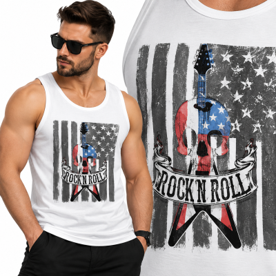 TANK TOP HORROR ROCK N ROLL GUITAR
